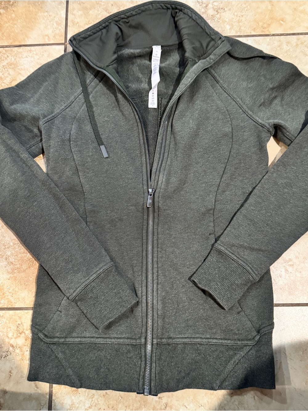lululemon athletica Dark Olive Full-Zip Bomber Jacket